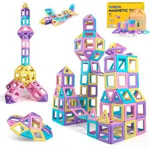 Magnetic Blocks Basic Set (28 pieces+number kits), STEM Toys for 3 4 5 6 7 Year